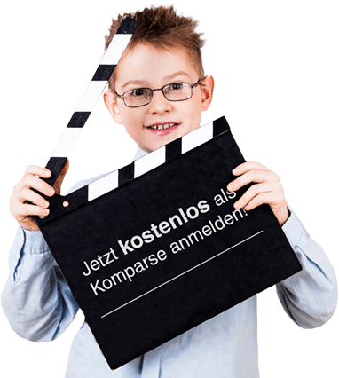 Junge mit Filmklappe